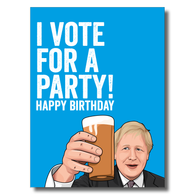 Vote For A Party  Card